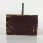 Japanese Handmade Lacquered Wood Masu Liquid Measuring Tool Vtg 0.2L Brown JK688
