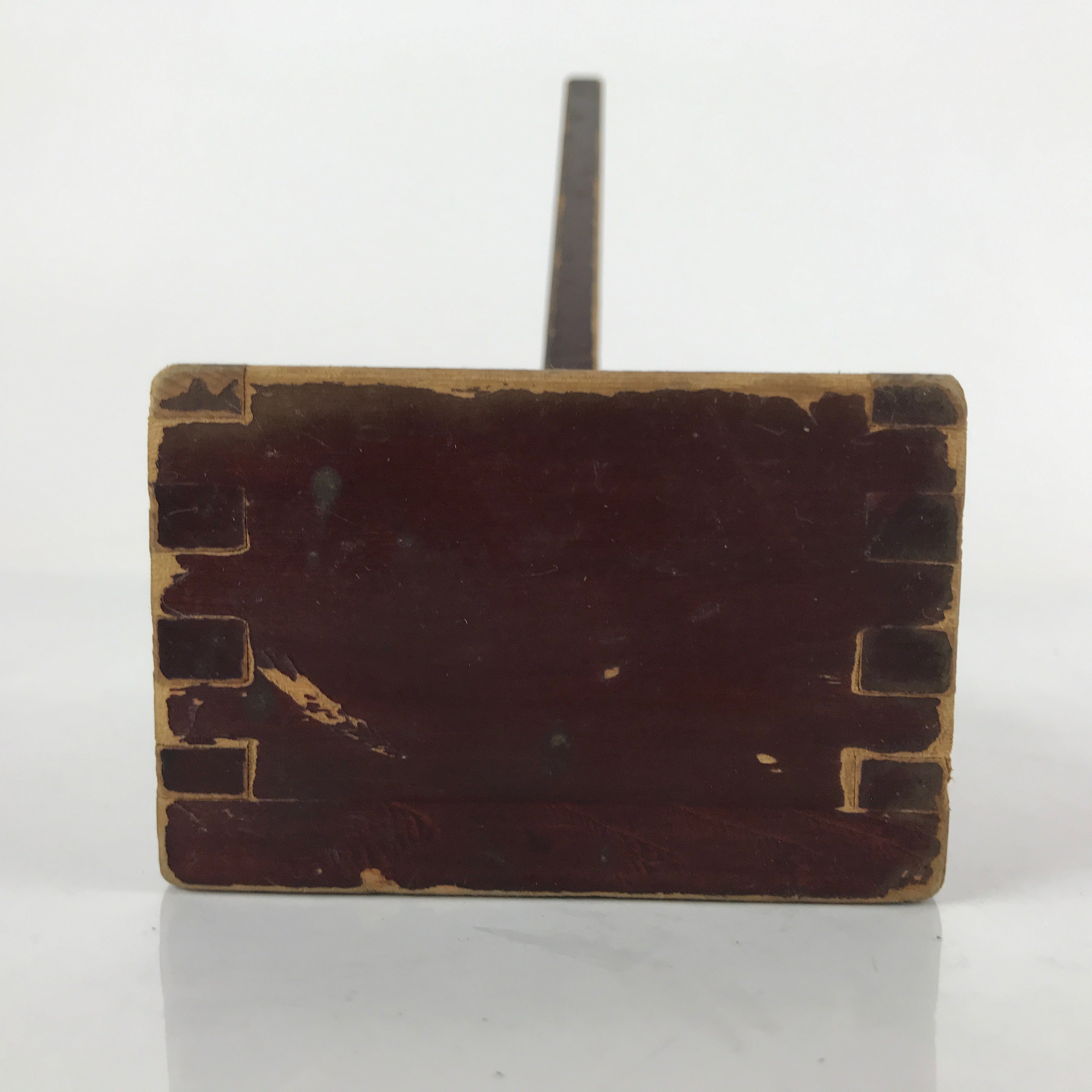 Japanese Handmade Lacquered Wood Masu Liquid Measuring Tool Vtg 0.2L Brown JK688