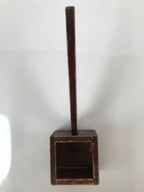 Japanese Handmade Lacquered Wood Masu Liquid Measuring Tool Vtg 0.2L Brown JK688