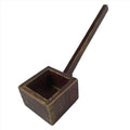 Japanese Handmade Lacquered Wood Masu Liquid Measuring Tool Vtg 0.2L Brown JK688