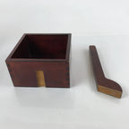 Japanese Handmade Lacquered Wood Masu Liquid Measuring Tool Vtg 2L Brown JK691