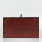Japanese Handmade Lacquered Wood Masu Liquid Measuring Tool Vtg 2L Brown JK691
