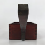 Japanese Handmade Lacquered Wood Masu Liquid Measuring Tool Vtg 2L Brown JK691