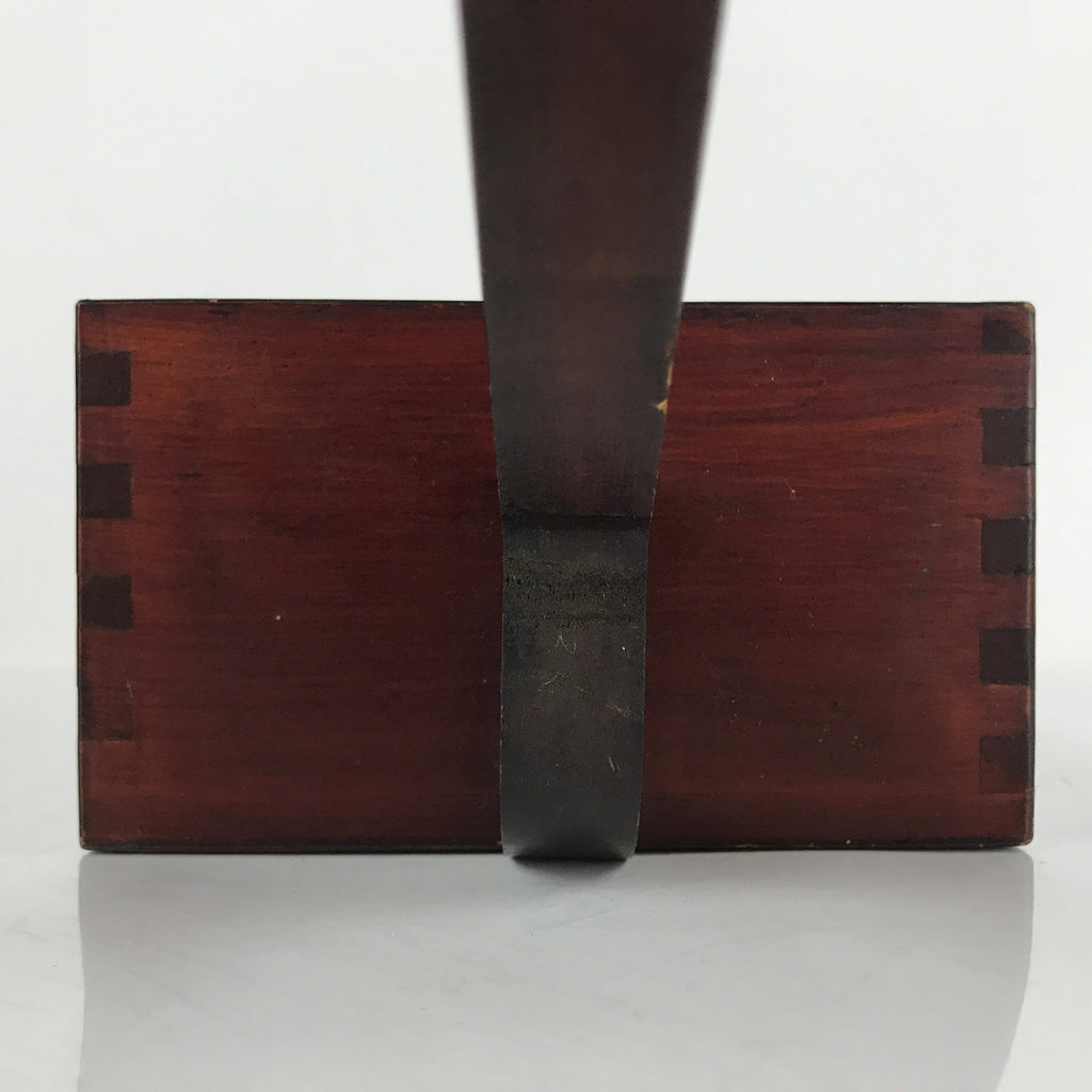 Japanese Handmade Lacquered Wood Masu Liquid Measuring Tool Vtg 2L Brown JK691