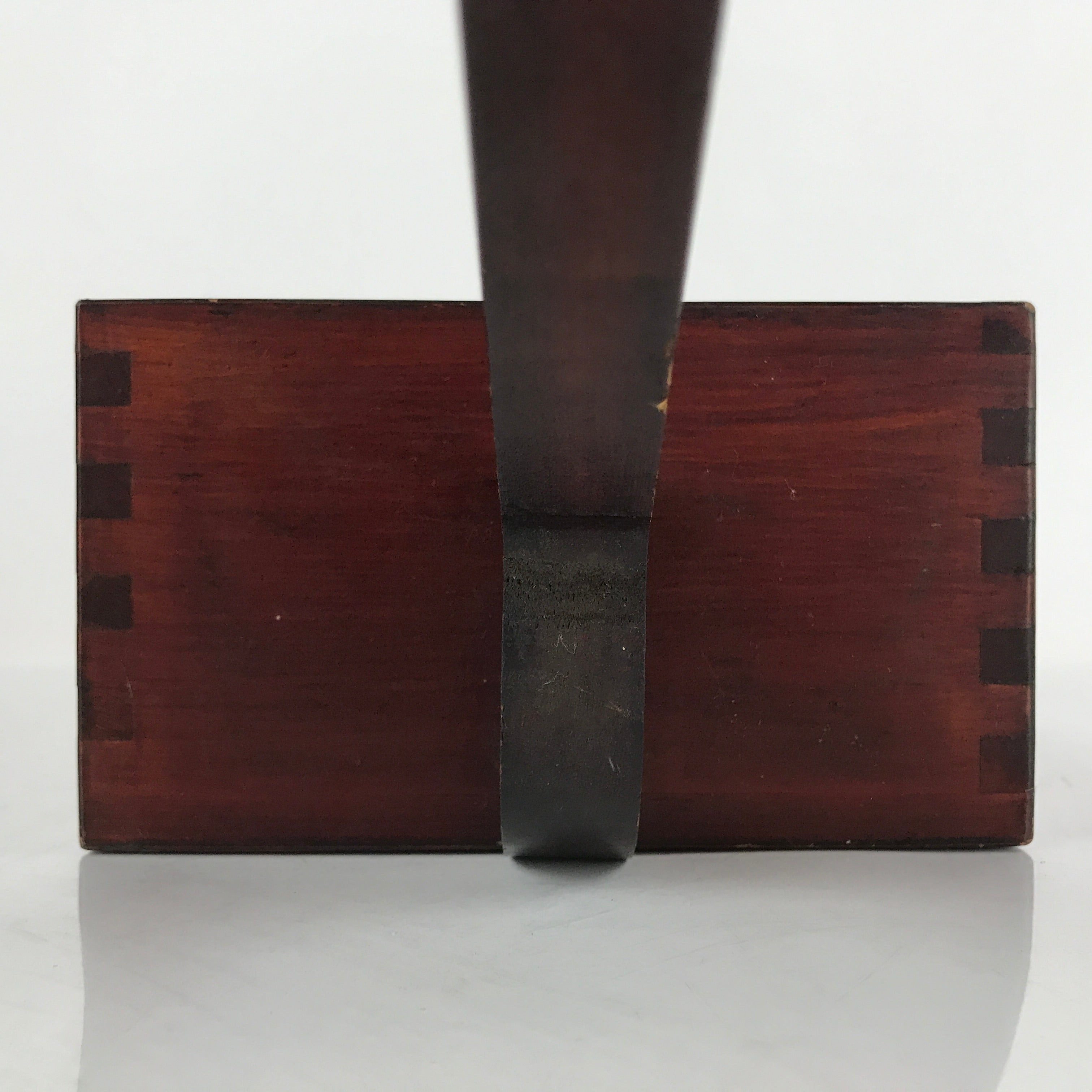 Japanese Handmade Lacquered Wood Masu Liquid Measuring Tool Vtg 2L Brown JK691