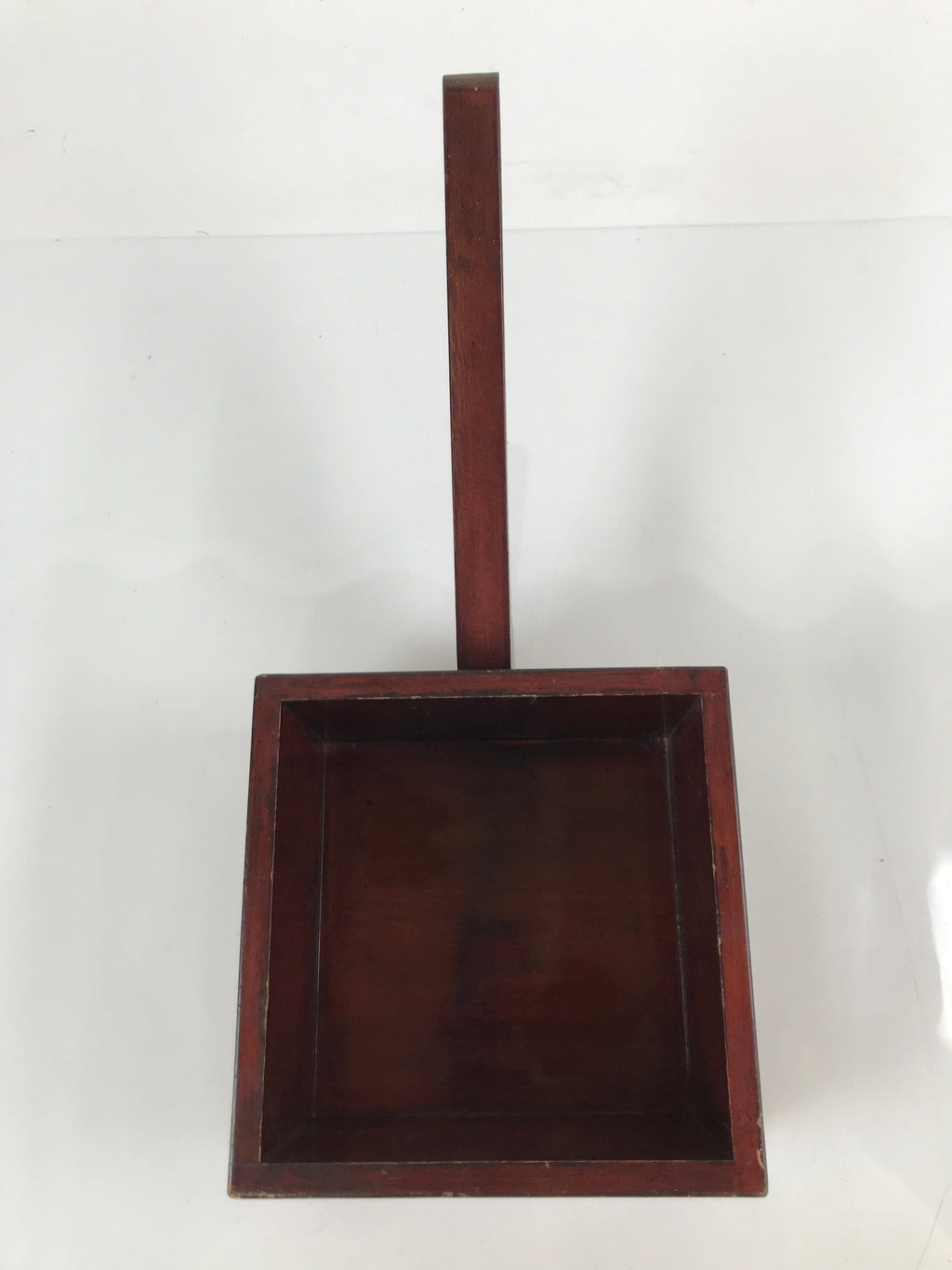 Japanese Handmade Lacquered Wood Masu Liquid Measuring Tool Vtg 2L Brown JK691
