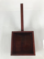 Japanese Handmade Lacquered Wood Masu Liquid Measuring Tool Vtg 2L Brown JK691