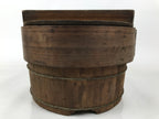 Japanese Handmade Lidded Wooden Oke Bucket Vtg Water Rice Sifting Screen BK45