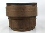 Japanese Handmade Lidded Wooden Oke Bucket Vtg Water Rice Sifting Screen BK45