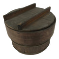 Japanese Handmade Lidded Wooden Oke Bucket Vtg Water Rice Sifting Screen BK45