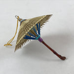 Japanese Handmade Miniature Umbrella Figurine Vtg Kasa Bamboo Decoration JK589