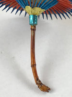 Japanese Handmade Miniature Umbrella Figurine Vtg Kasa Bamboo Decoration JK590