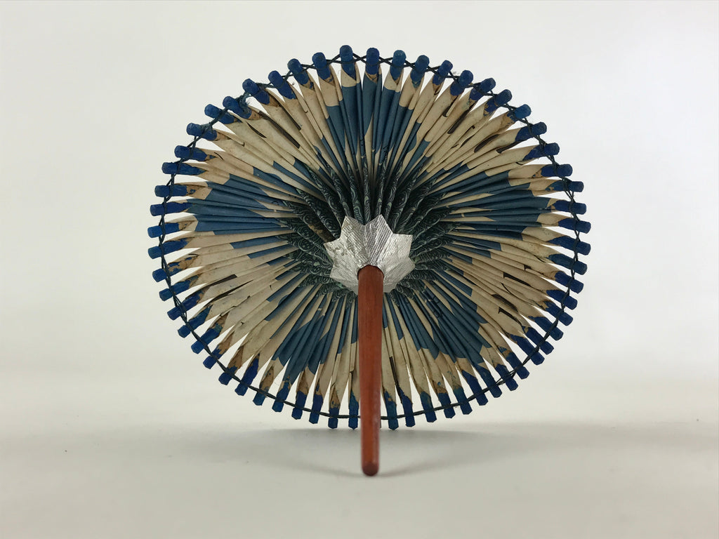 Japanese Handmade Miniature Umbrella Figurine Vtg Kasa Decoration Blue JK591