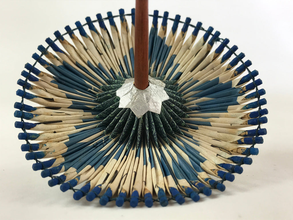 Japanese Handmade Miniature Umbrella Figurine Vtg Kasa Decoration Blue JK591