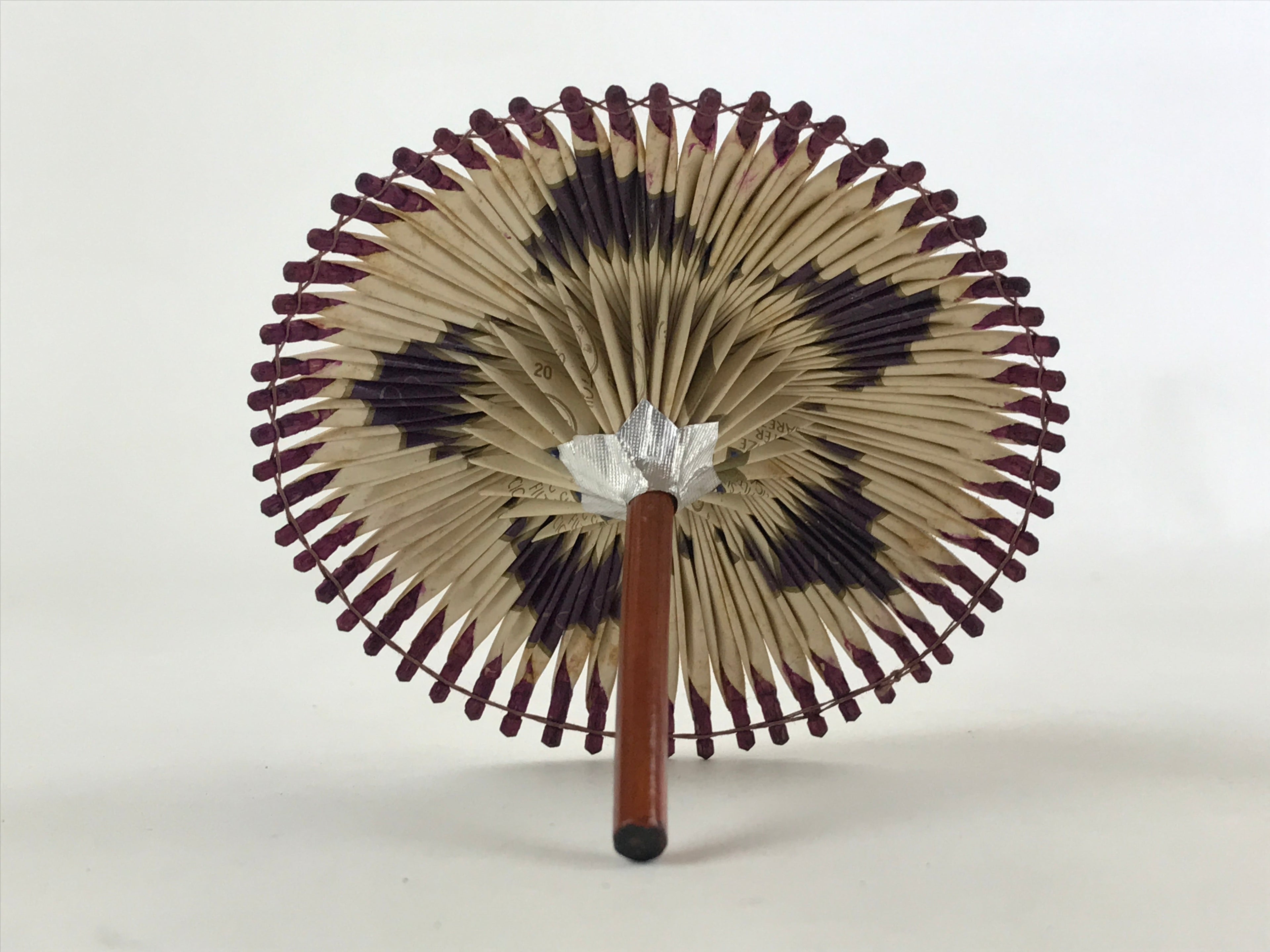Japanese Handmade Miniature Umbrella Figurine Vtg Kasa Decoration Purple JK592