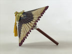 Japanese Handmade Miniature Umbrella Figurine Vtg Kasa Decoration Purple JK592
