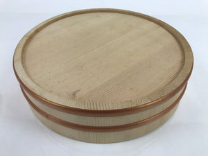 Japanese Handmade Natural Wood Bucket Sushioke Vtg Oke Hangiri BK36