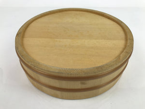 Japanese Handmade Natural Wood Bucket Sushioke Vtg Oke Hangiri BK37