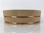 Japanese Handmade Natural Wood Bucket Sushioke Vtg Oke Hangiri Copper Band BK54