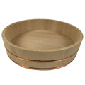 Japanese Handmade Natural Wood Bucket Sushioke Vtg Oke Hangiri Copper Band BK54