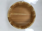 Japanese Handmade Natural Wood Bucket Sushioke Vtg Oke Hangiri Copperl Band BK49