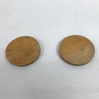 Japanese Handmade Natural Wood Drink Saucer Vtg Chataku Coaster 2pc Cork L342
