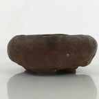 Japanese Handmade Pottery Small Bowl With Legs Vtg Kobachi Brown Y148