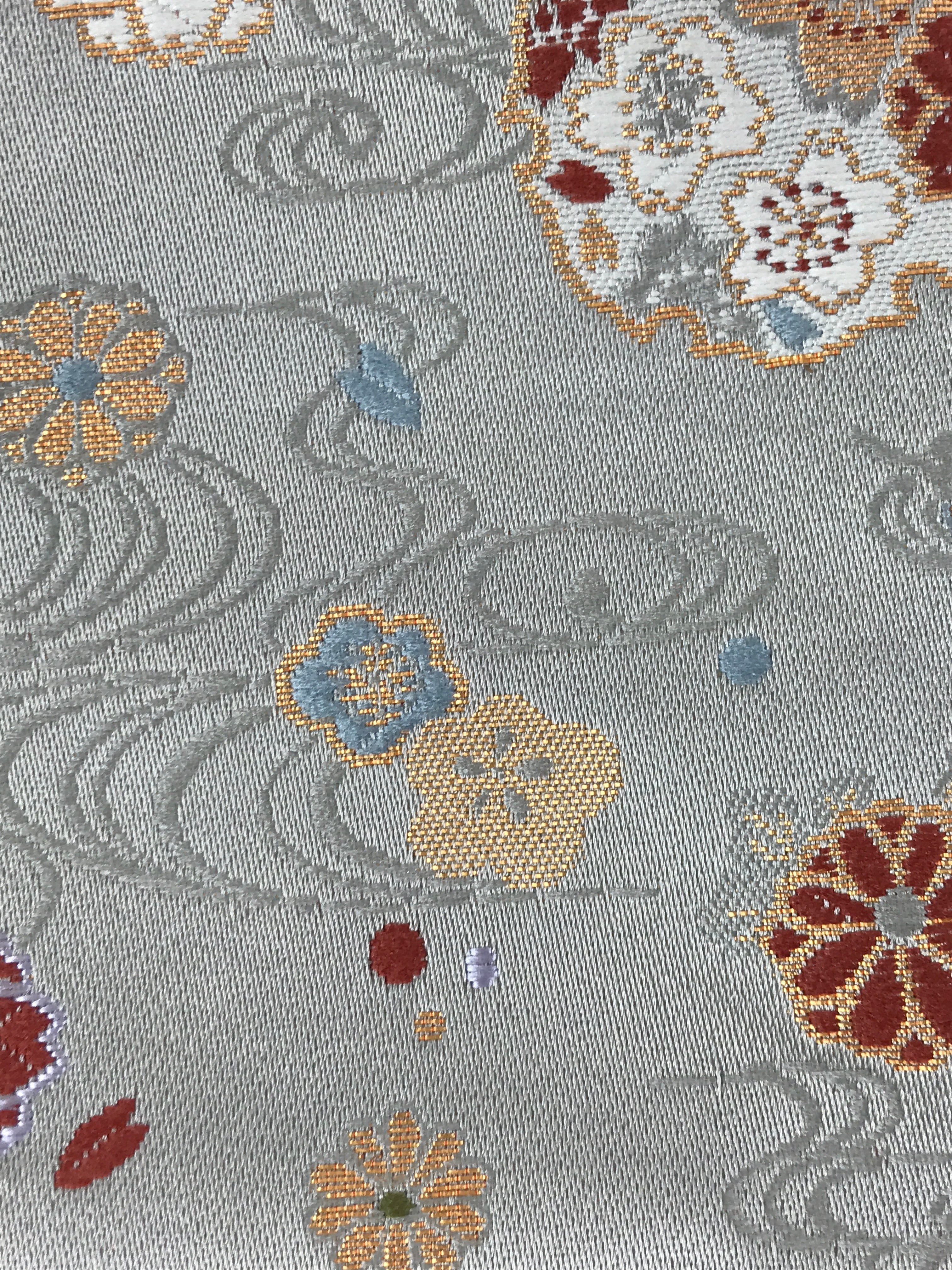 Japanese Handmade Prayer Beads Fabric Bag Vtg Nishijin-Ori Jyuzu-Bukuro BA144