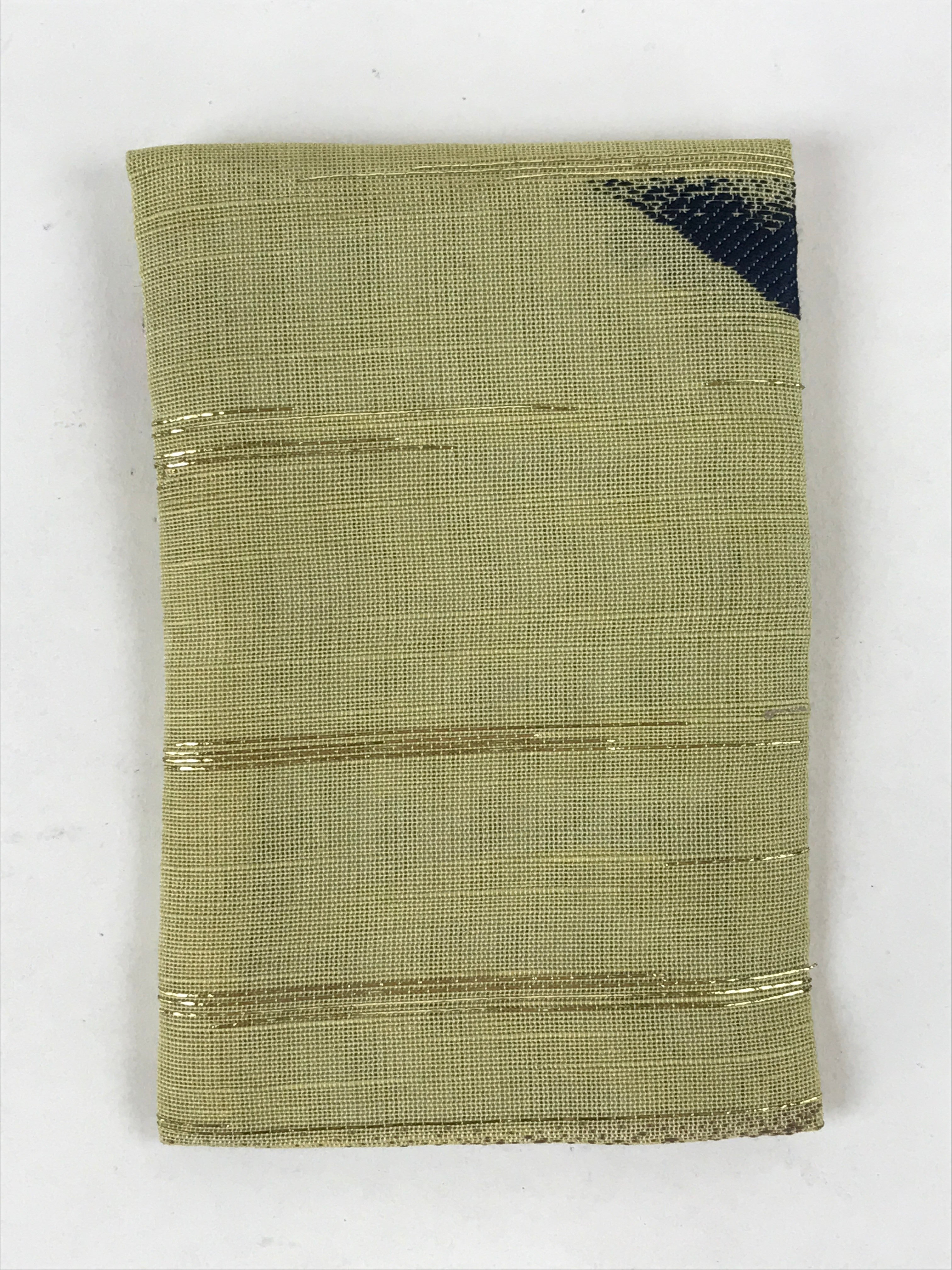 Japanese Handmade Prayer Beads Small Fabric Bag Vtg Green Jyuzu-Bukuro BA142