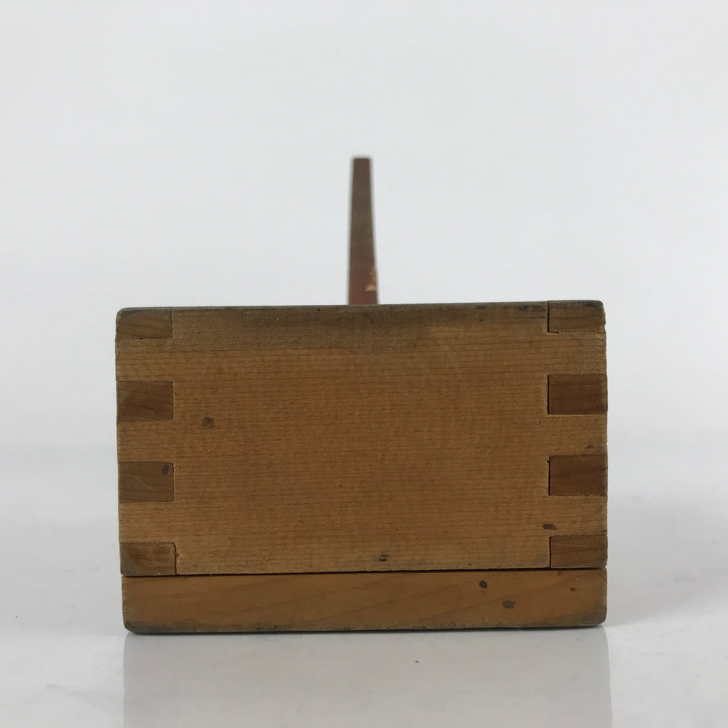 Japanese Handmade Wood Masu Liquid Measuring Tool Vtg 0.2L Light Brown JK689