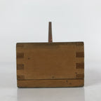 Japanese Handmade Wood Masu Liquid Measuring Tool Vtg 0.2L Light Brown JK689