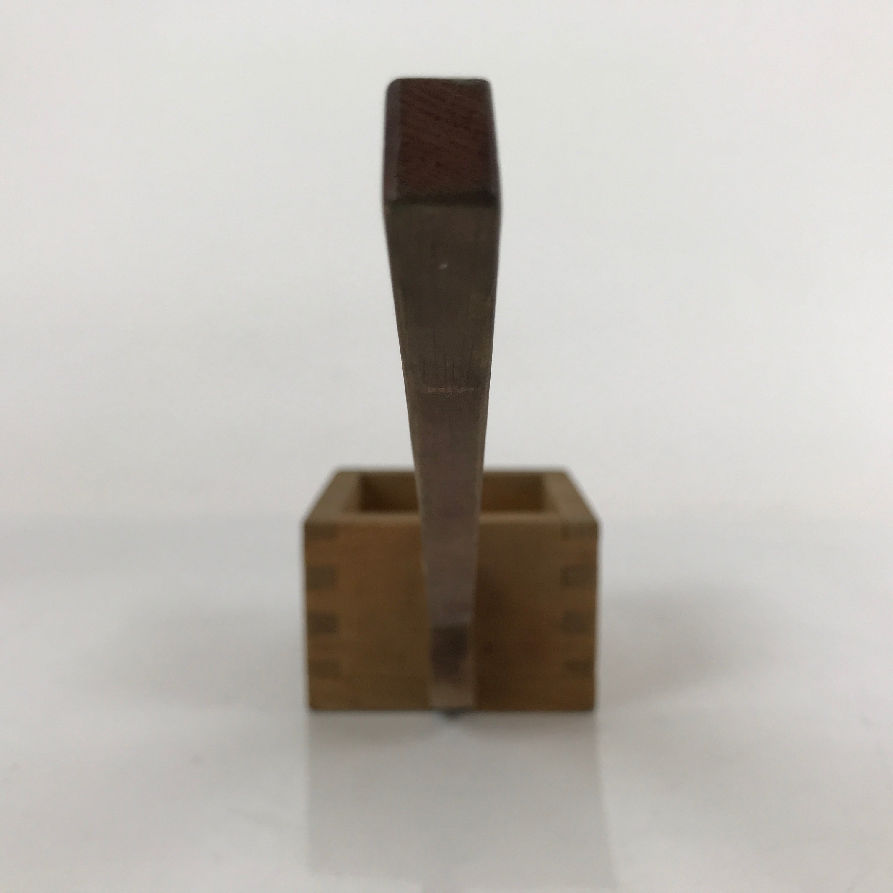 Japanese Handmade Wood Masu Liquid Measuring Tool Vtg 0.2L Light Brown JK689