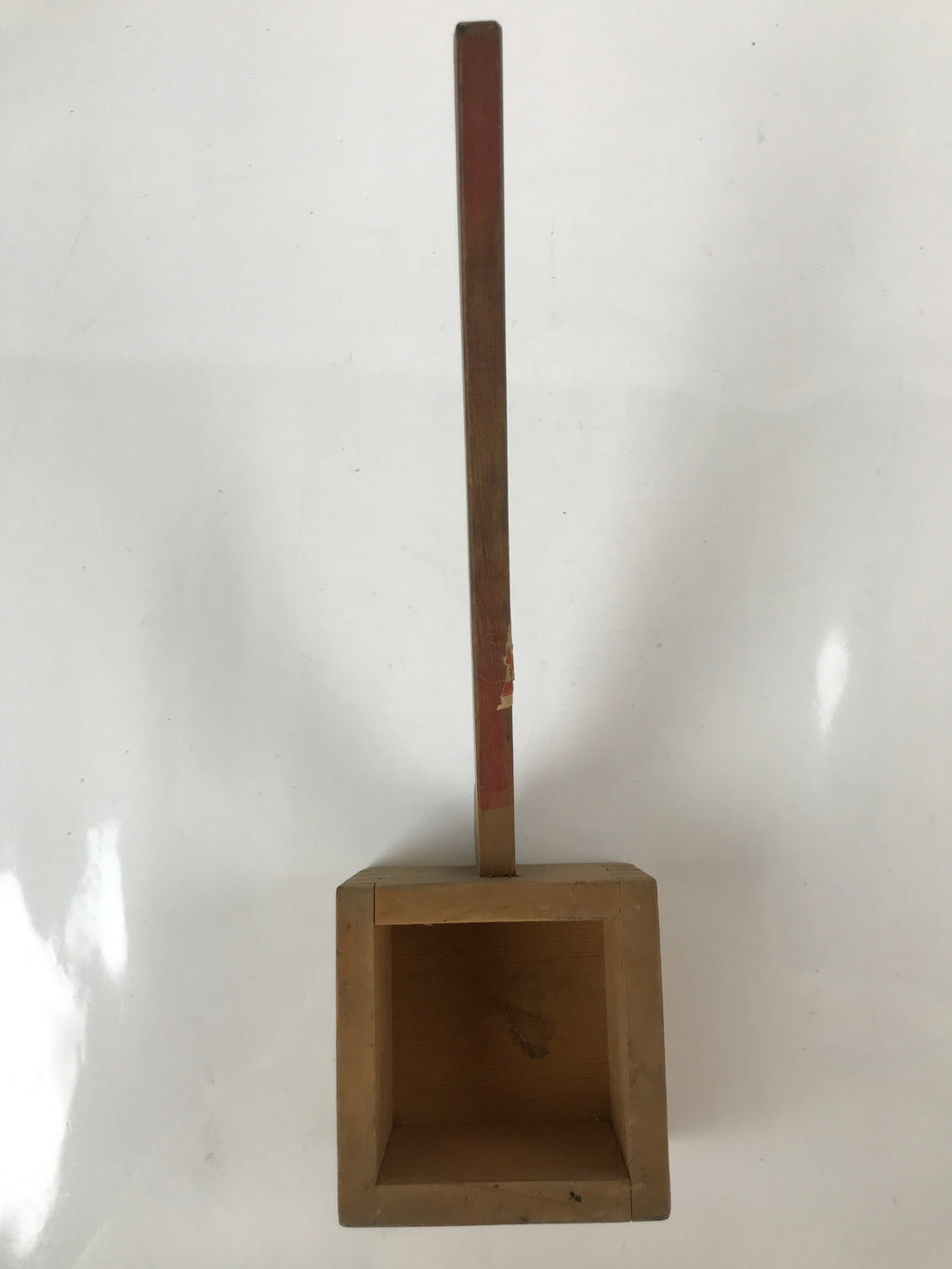 Japanese Handmade Wood Masu Liquid Measuring Tool Vtg 0.2L Light Brown JK689