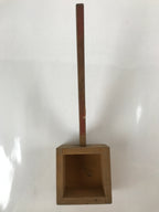 Japanese Handmade Wood Masu Liquid Measuring Tool Vtg 0.2L Light Brown JK689