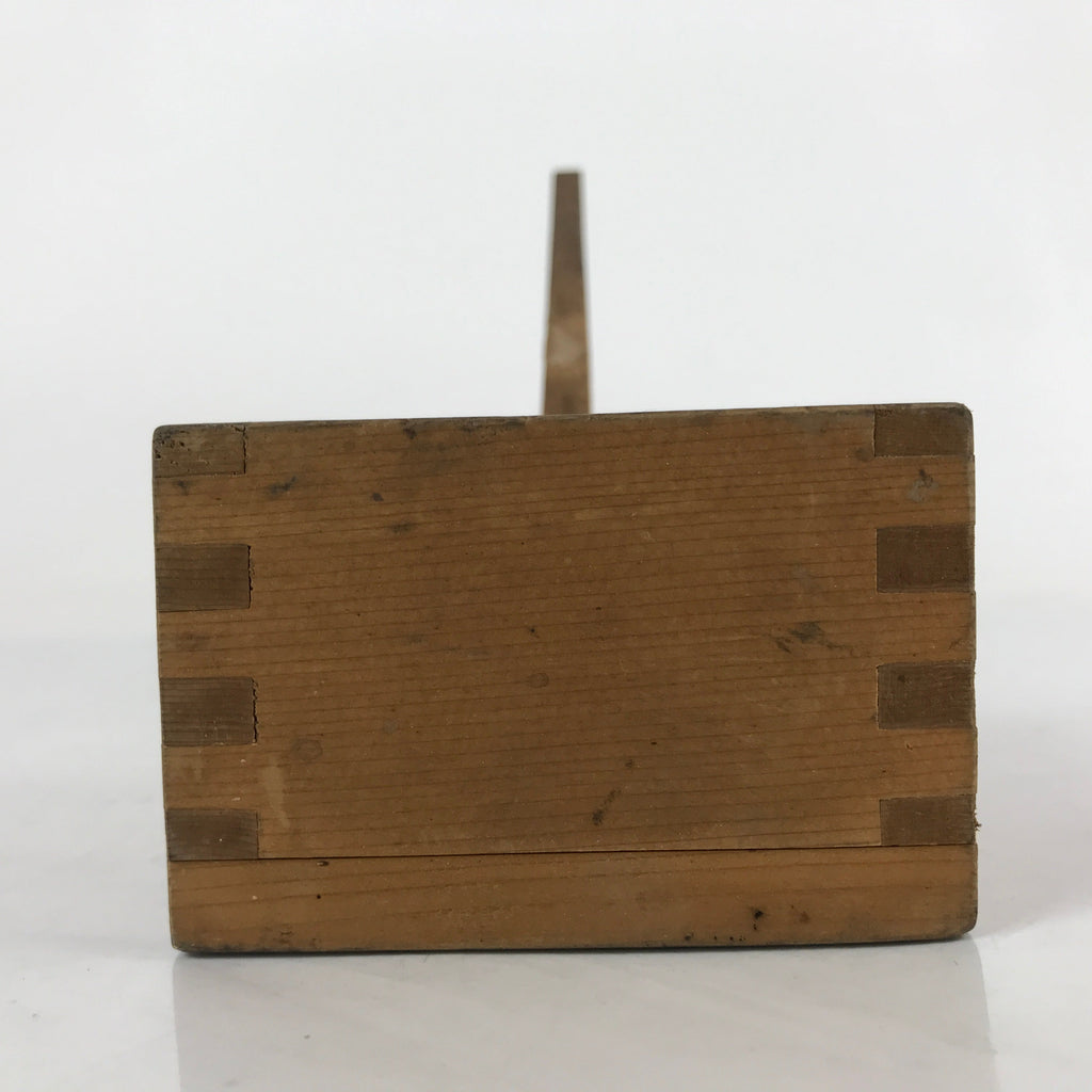 Japanese Handmade Wood Masu Liquid Measuring Tool Vtg 0.2L Light Brown JK690