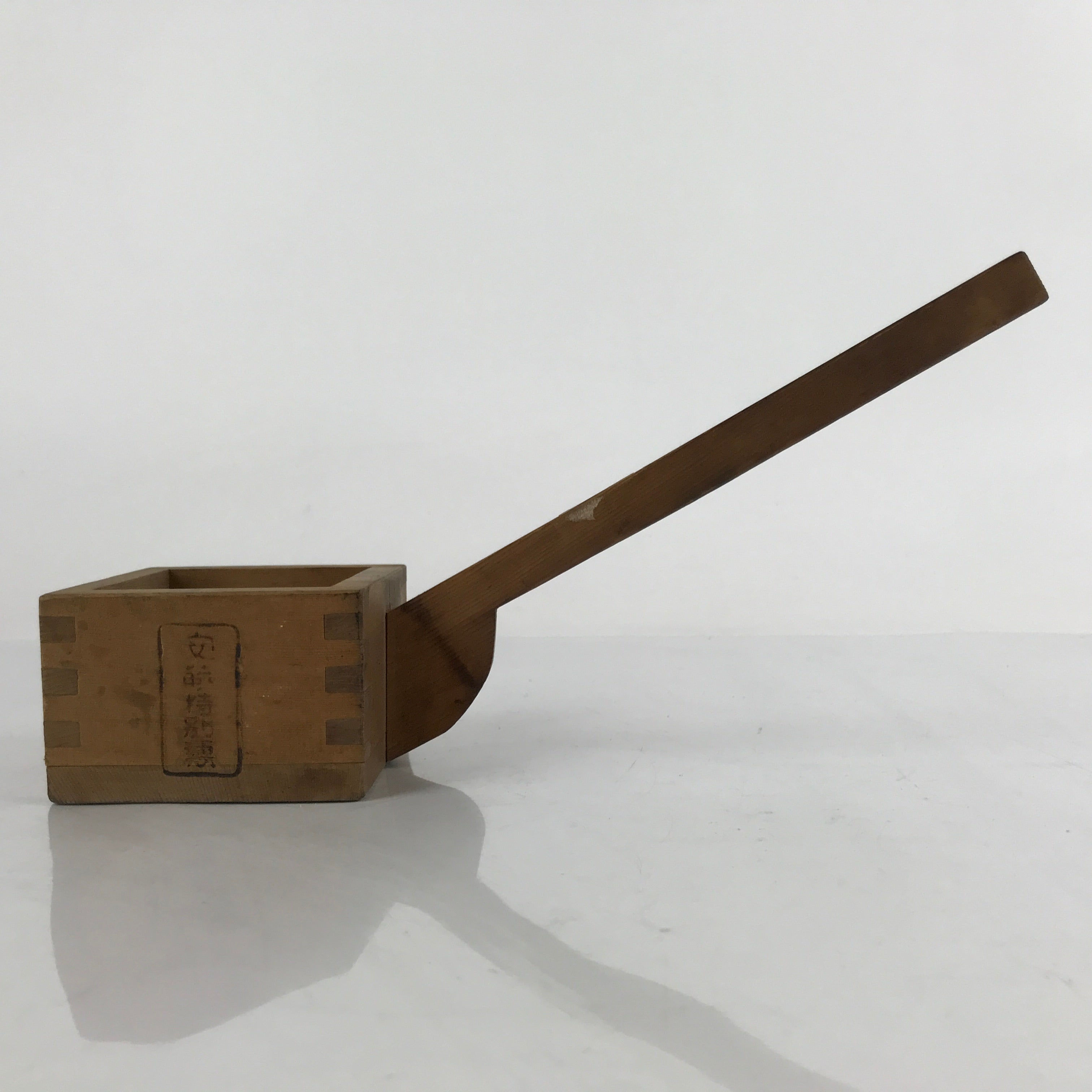 Japanese Handmade Wood Masu Liquid Measuring Tool Vtg 0.2L Light Brown JK690