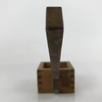Japanese Handmade Wood Masu Liquid Measuring Tool Vtg 0.2L Light Brown JK690