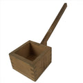Japanese Handmade Wood Masu Liquid Measuring Tool Vtg 0.2L Light Brown JK690