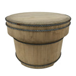 Japanese Handmade Wooden Bucket Oke Ohitsu Vtg Sushioke Deep Lidded Rice BK51