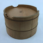 Japanese Handmade Wooden Bucket Oke Sushioke Vtg Deep Lidded BK38