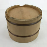 Japanese Handmade Wooden Bucket Oke Sushioke Vtg Deep Lidded BK41