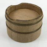 Japanese Handmade Wooden Bucket Oke Sushioke Vtg Small Lidded BK43