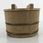 Japanese Handmade Wooden Bucket Oke Sushioke Vtg Small Lidded BK43