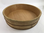 Japanese Handmade Wooden Oke Bucket Sushioke Hangiri Vtg Sushi Handai 46cm BK30