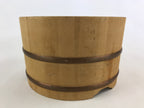 Japanese Handmade Wooden Oke Bucket Vtg Water Rice Pickles Storage BK21