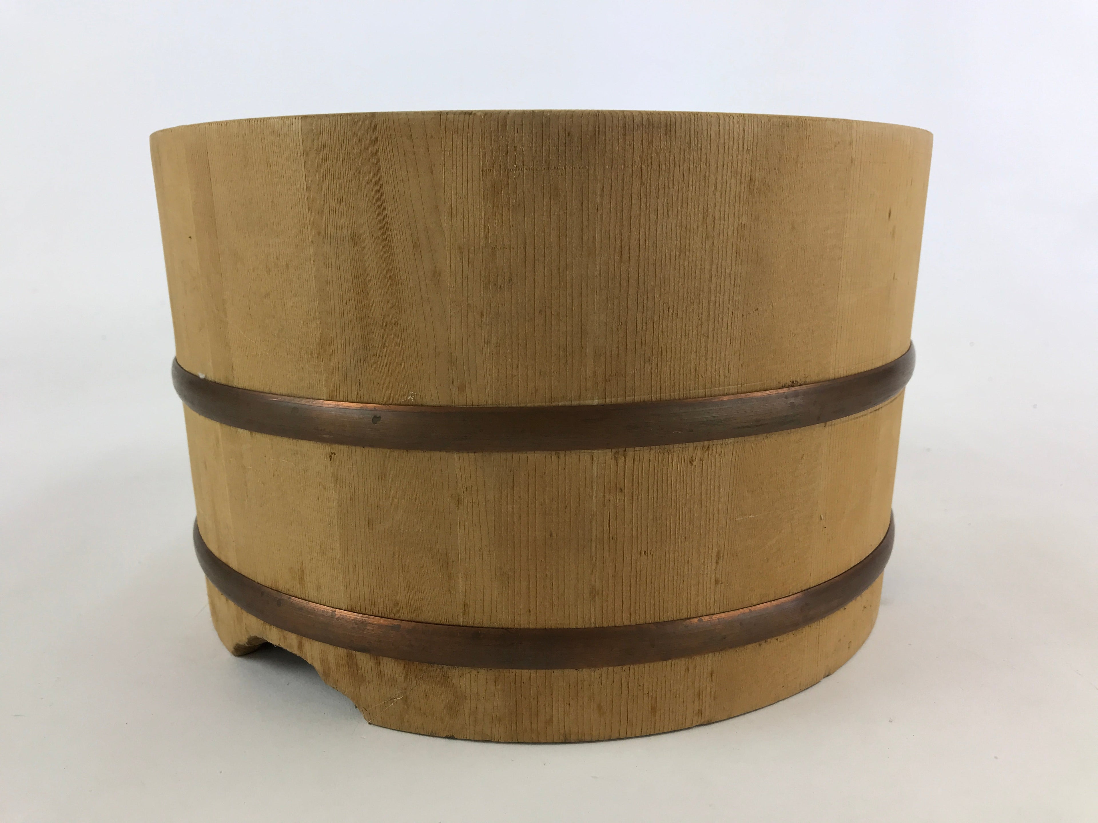 Japanese Handmade Wooden Oke Bucket Vtg Water Rice Pickles Storage BK21