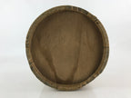Japanese Handmade Wooden Oke Bucket Vtg Water Rice Storage Brown Copper BK18