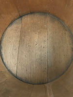 Japanese Handmade Wooden Oke Bucket Vtg Water Rice Storage Brown Twist Wire BK52