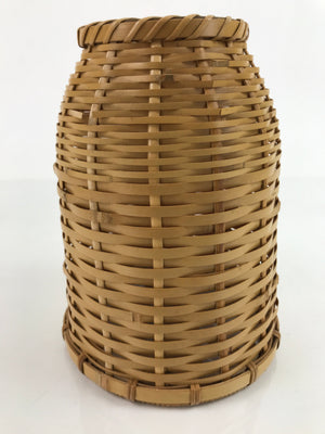 Japanese Handwoven Bamboo Basket Vtg Hanging Kago Ikebana Arrangement B241