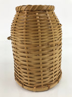 Japanese Handwoven Bamboo Basket Vtg Hanging Kago Ikebana Arrangement B241